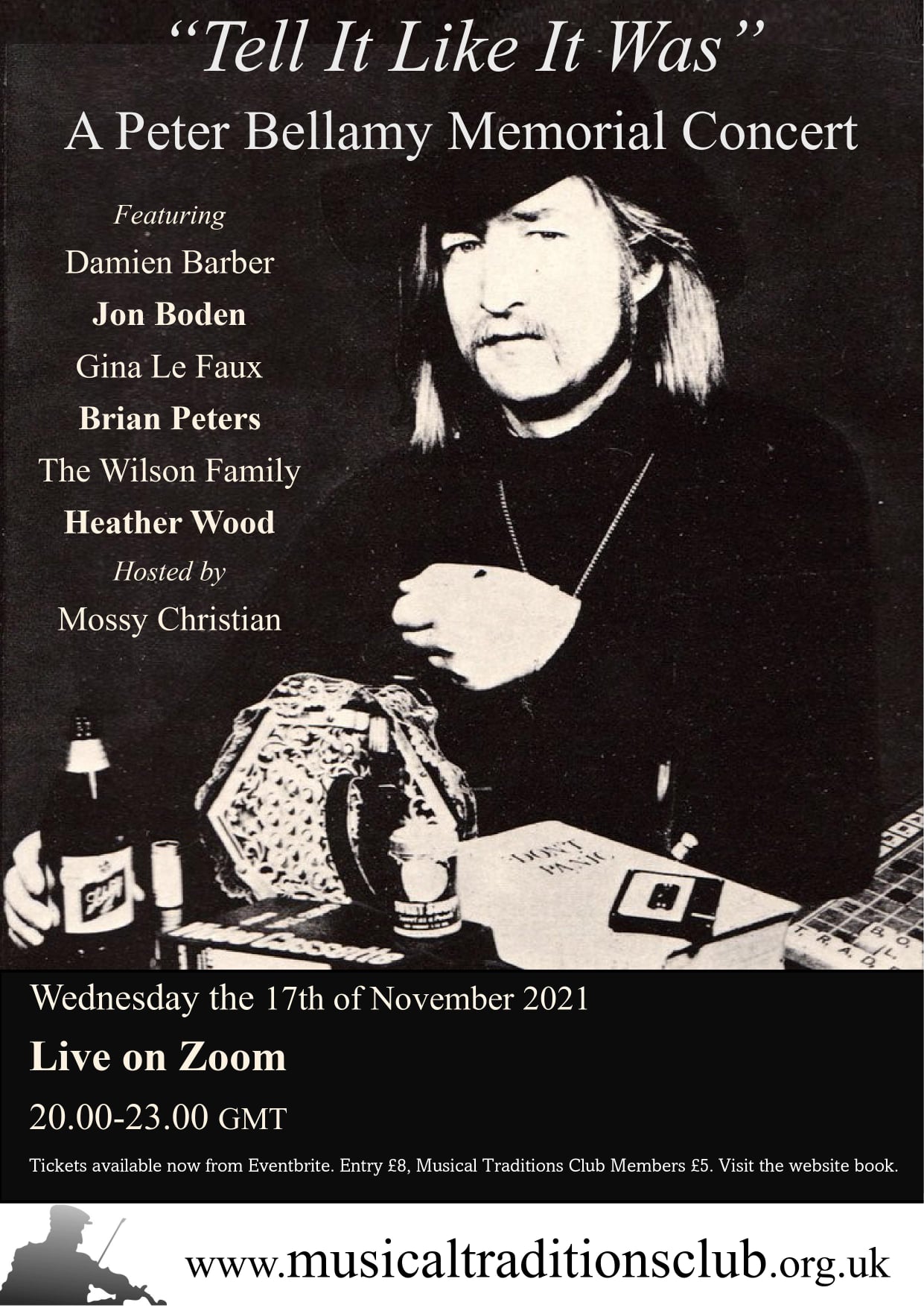 Live Stream - Peter Bellamy Celebration Concert 17th November 2021 8pm UK Time